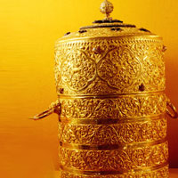 Gold Tiffin Box at NIzam's Museum